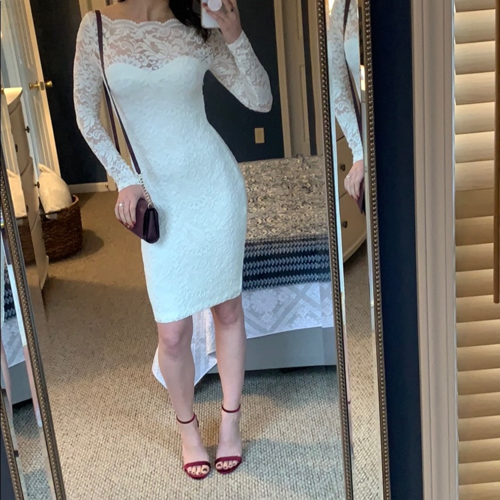 White lace dress